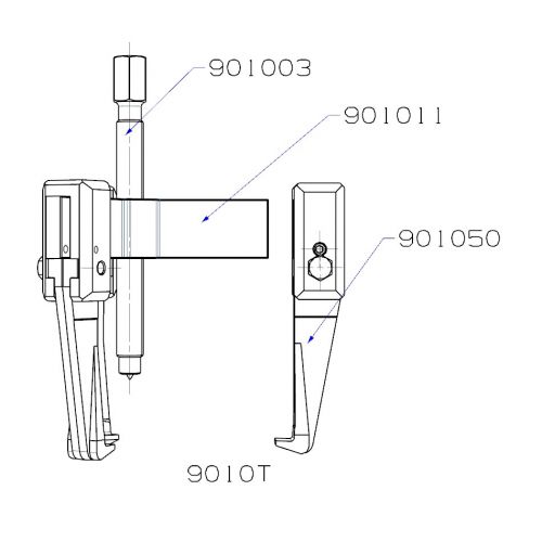 EXTRACTOR FORZA SERIE 9000T DE 3 PATAS